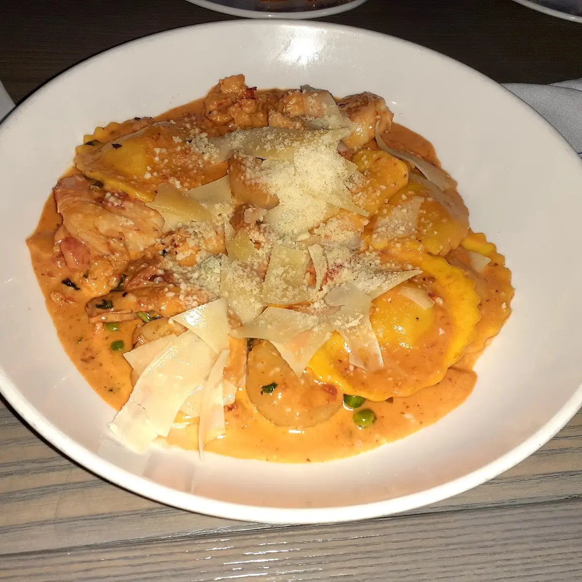 Lobster Ravioli with Shrimp & Scallops