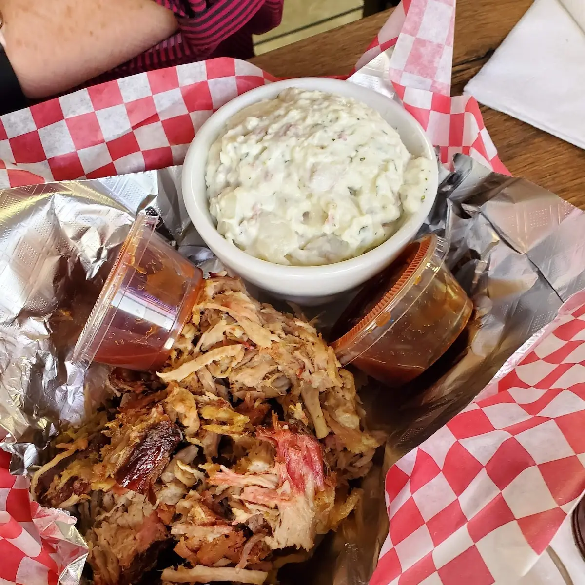 Pulled Pork with Potato Salad