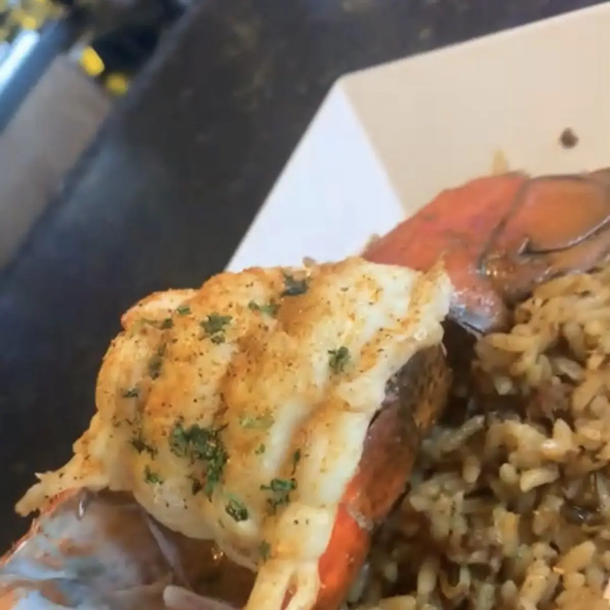 Lobster Tail & Cajun Rice