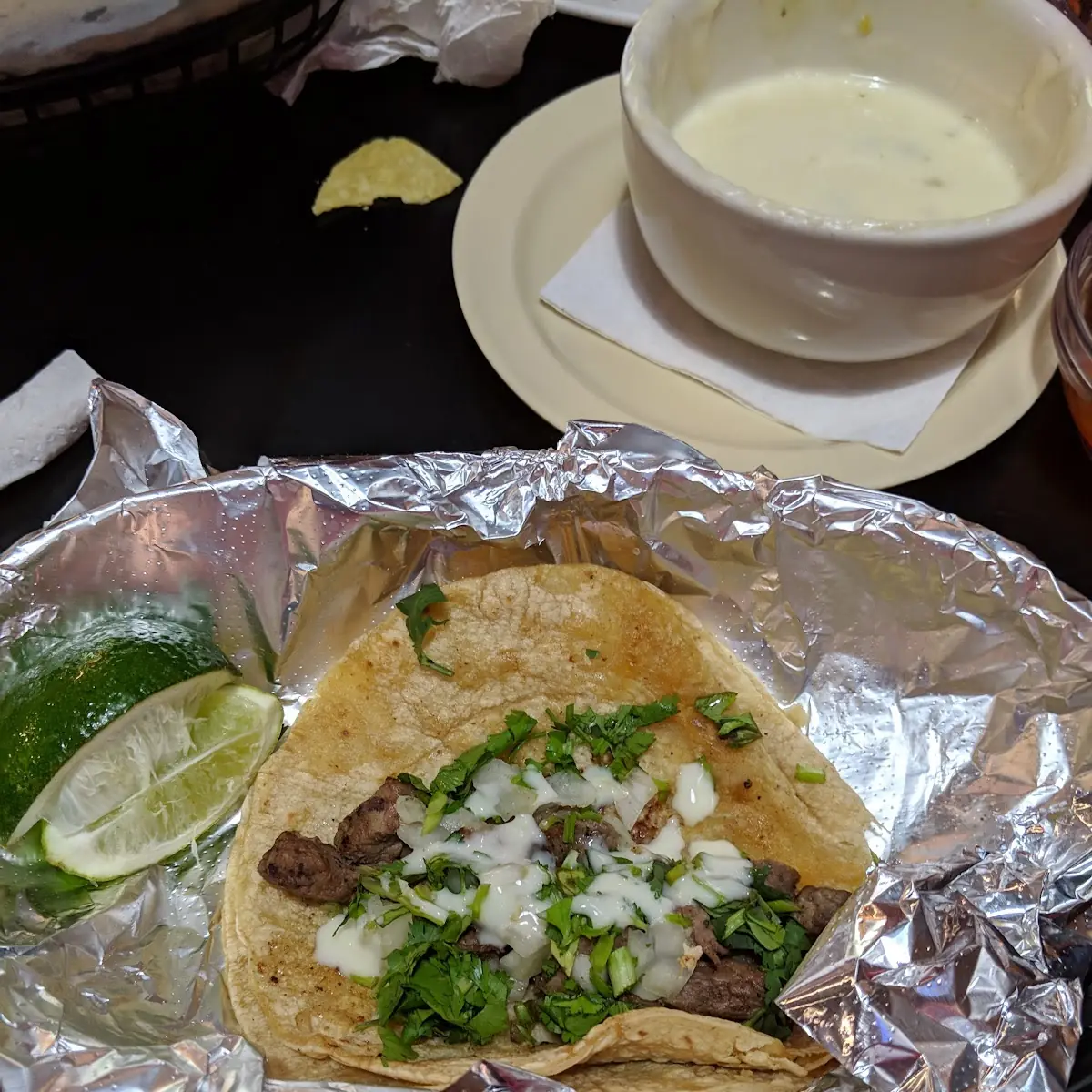 Carne Asada Taco with Queso Added