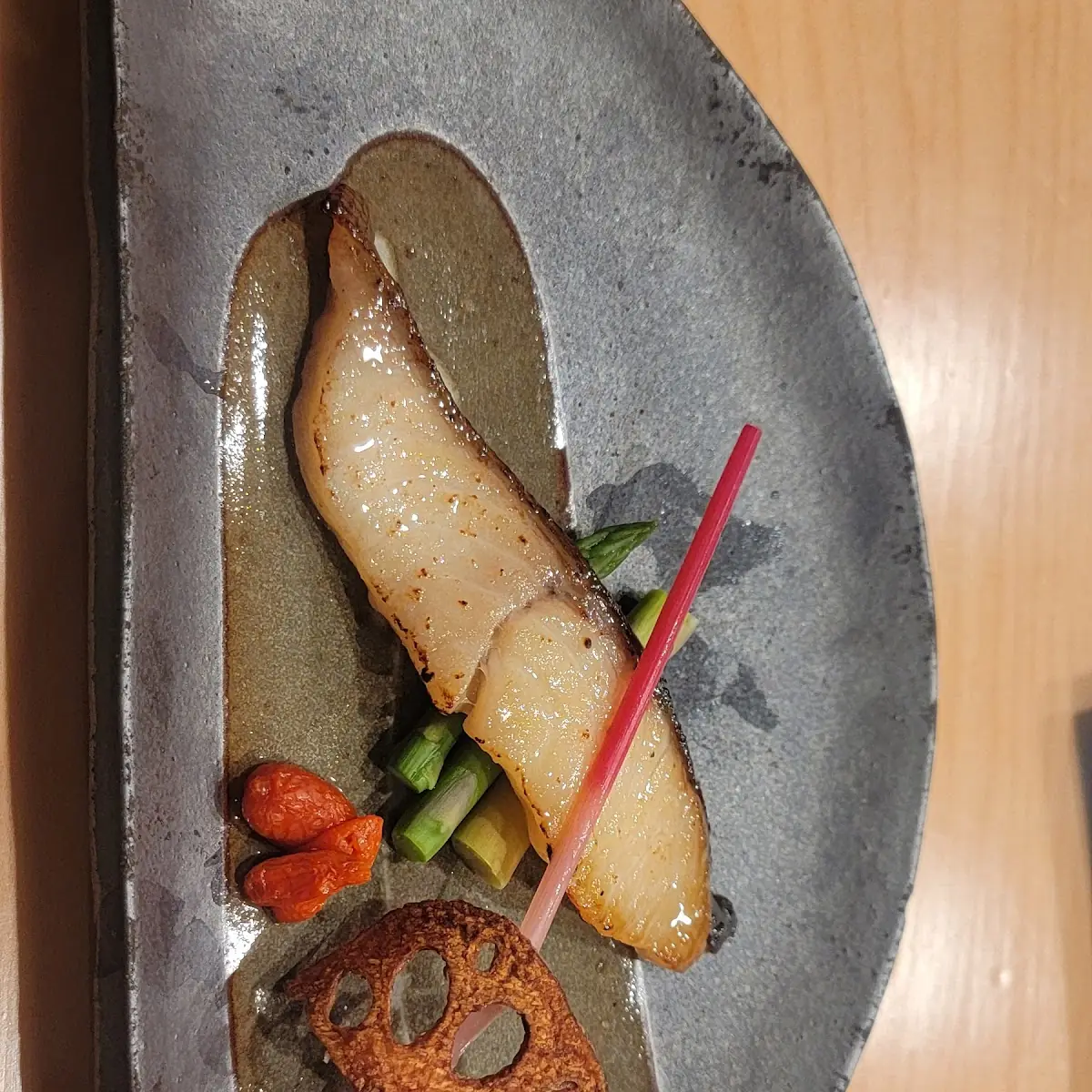 Grilled Cod with Lotus Root