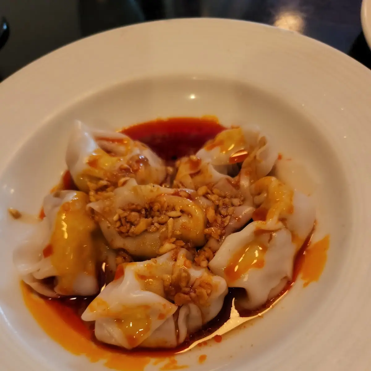 Szechuan Dumplings in Hot Sauce