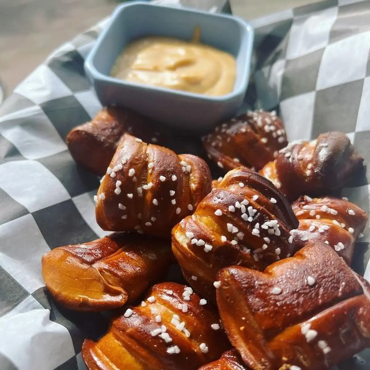 Soft Pretzel Bites and Beer Cheese