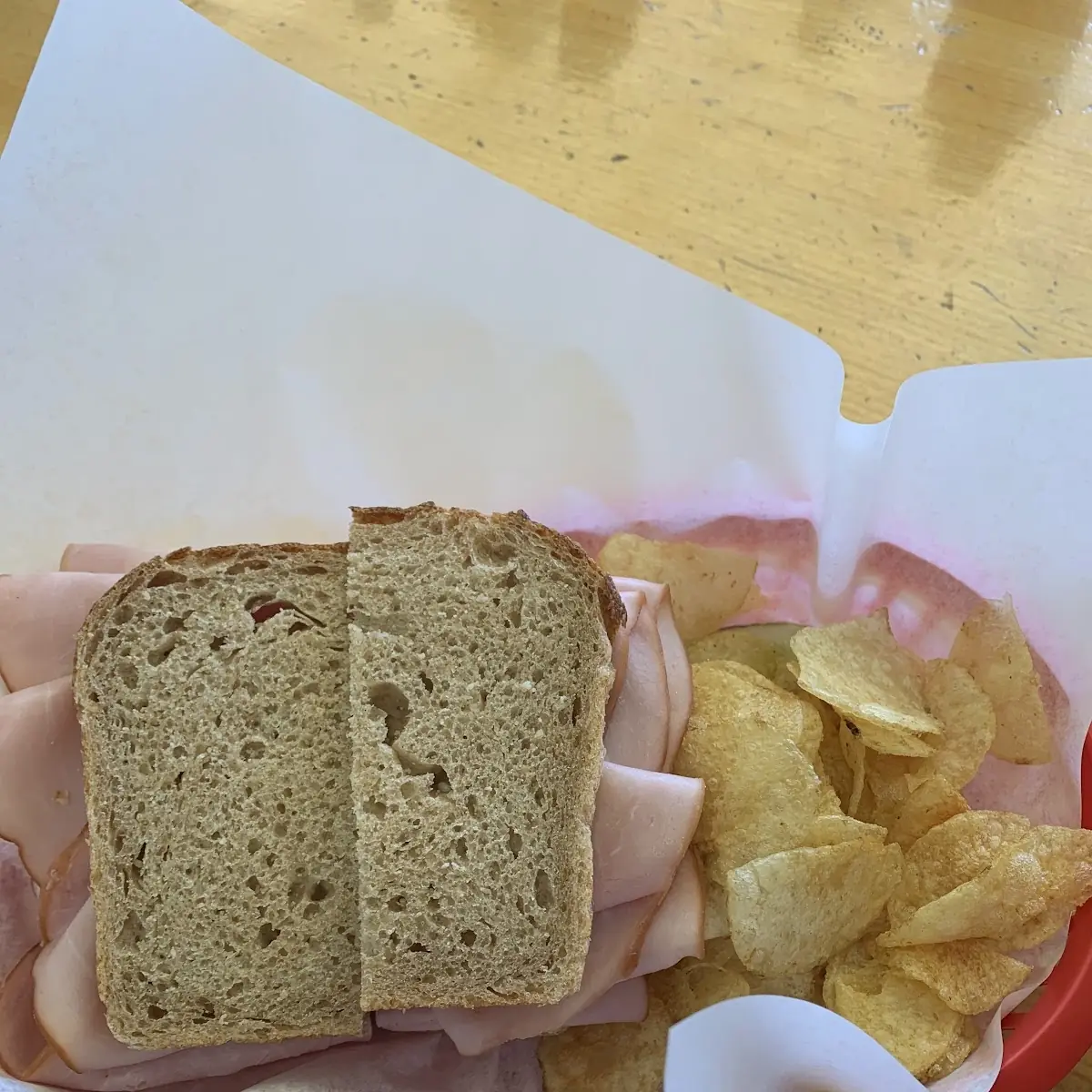 Ham Sandwich with Chips