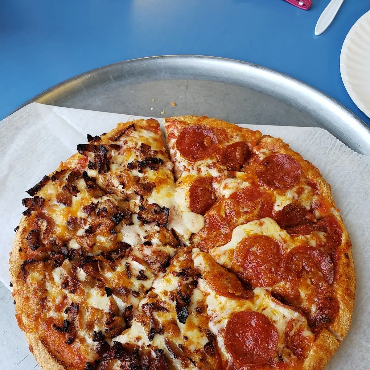 Pepperoni and Sausage Pizza