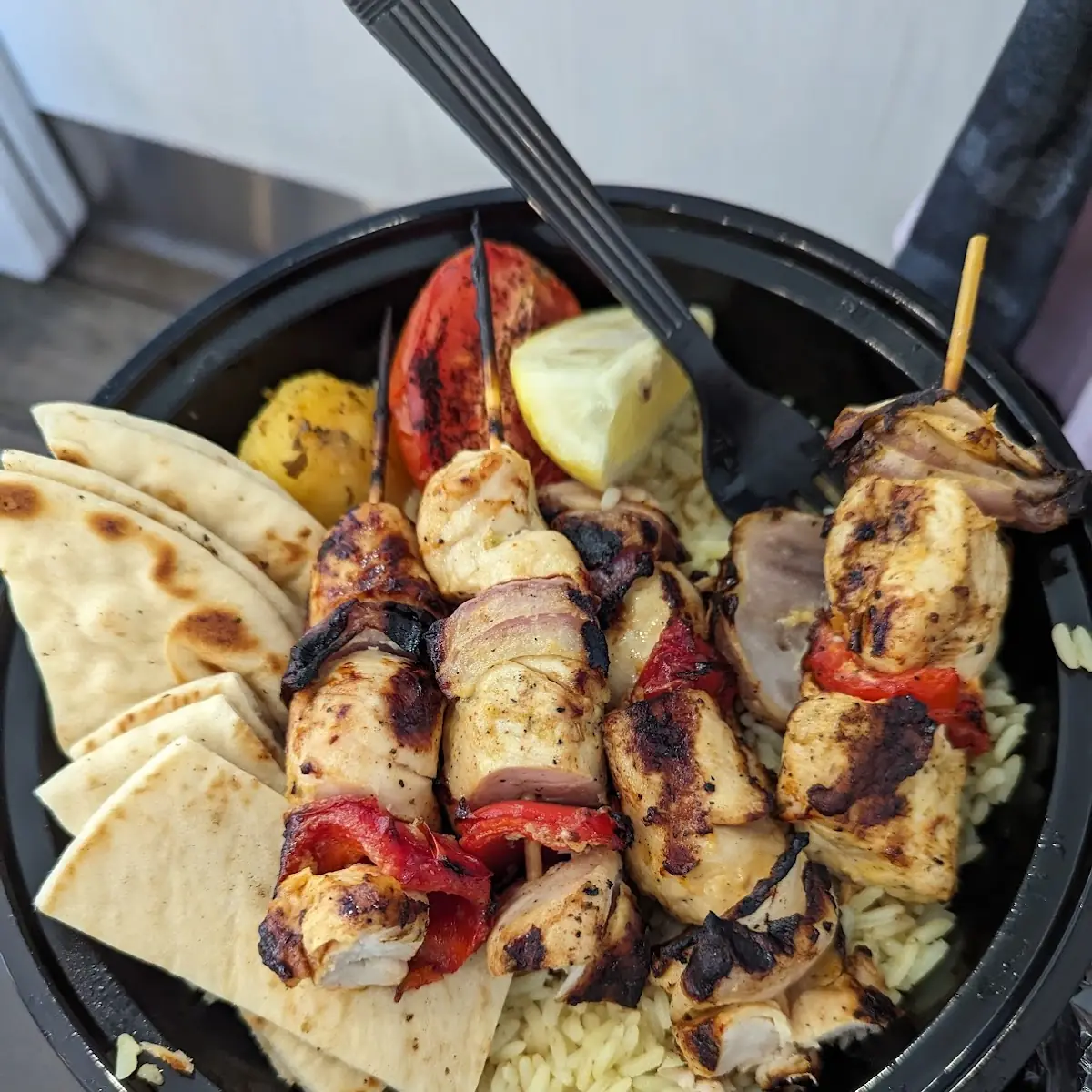Chicken Souvlaki Plate