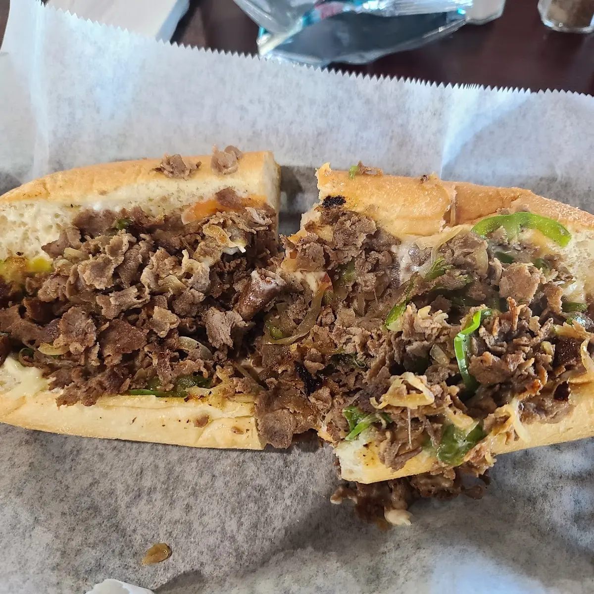 Chopped Steak Sandwich with Vegetables