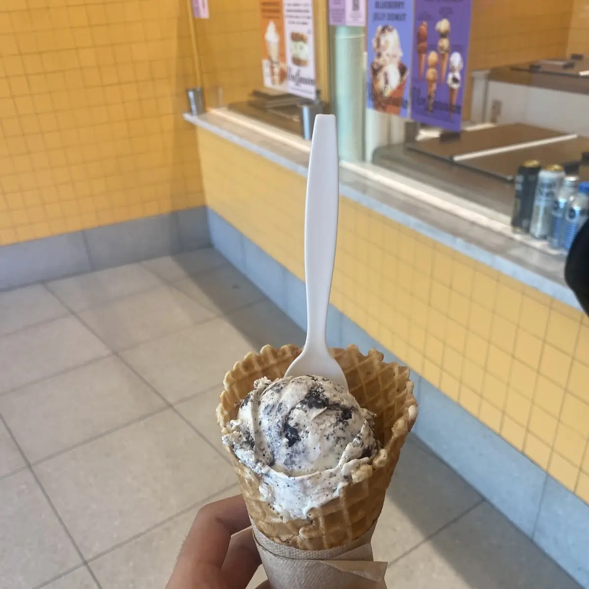Ice Cream Cone with Cookie Dough