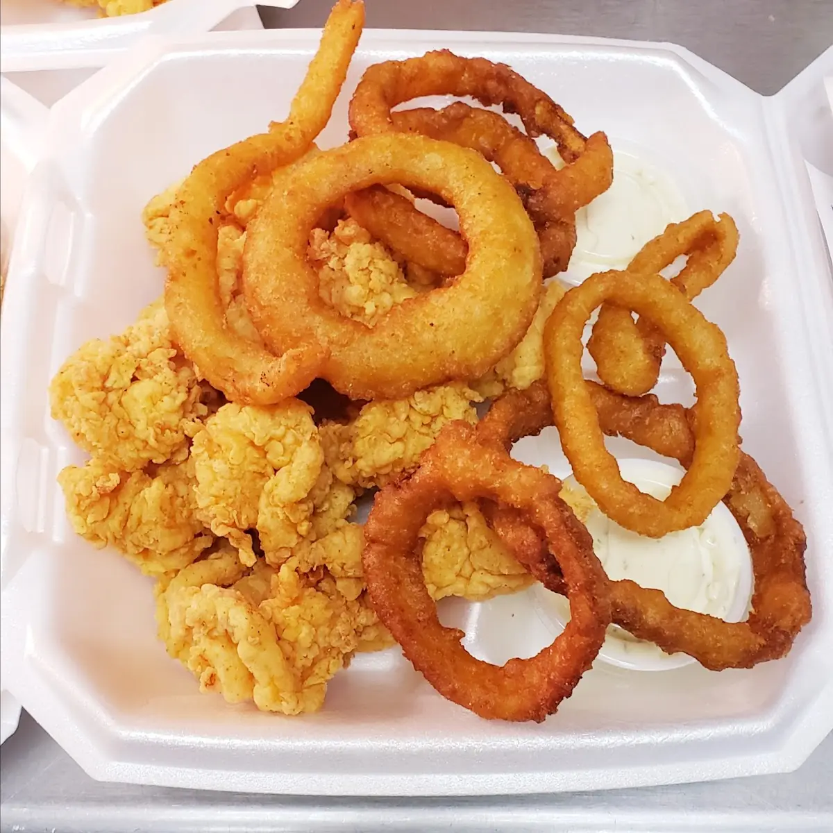 Fried Shrimp and Onion Rings