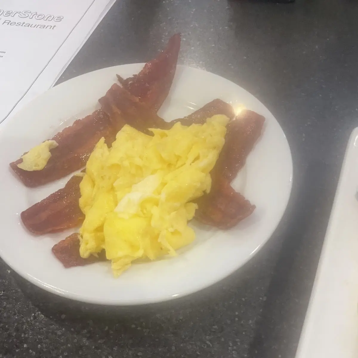 Pancakes with Two Eggs with Bacon or Ham or Sausage or Taylor Ham