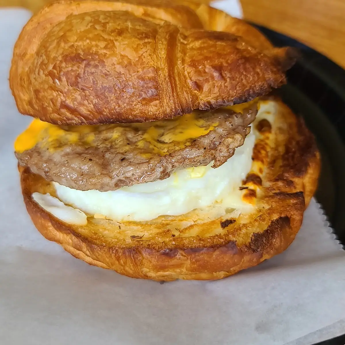 Sausage Egg and Cheese Croissant