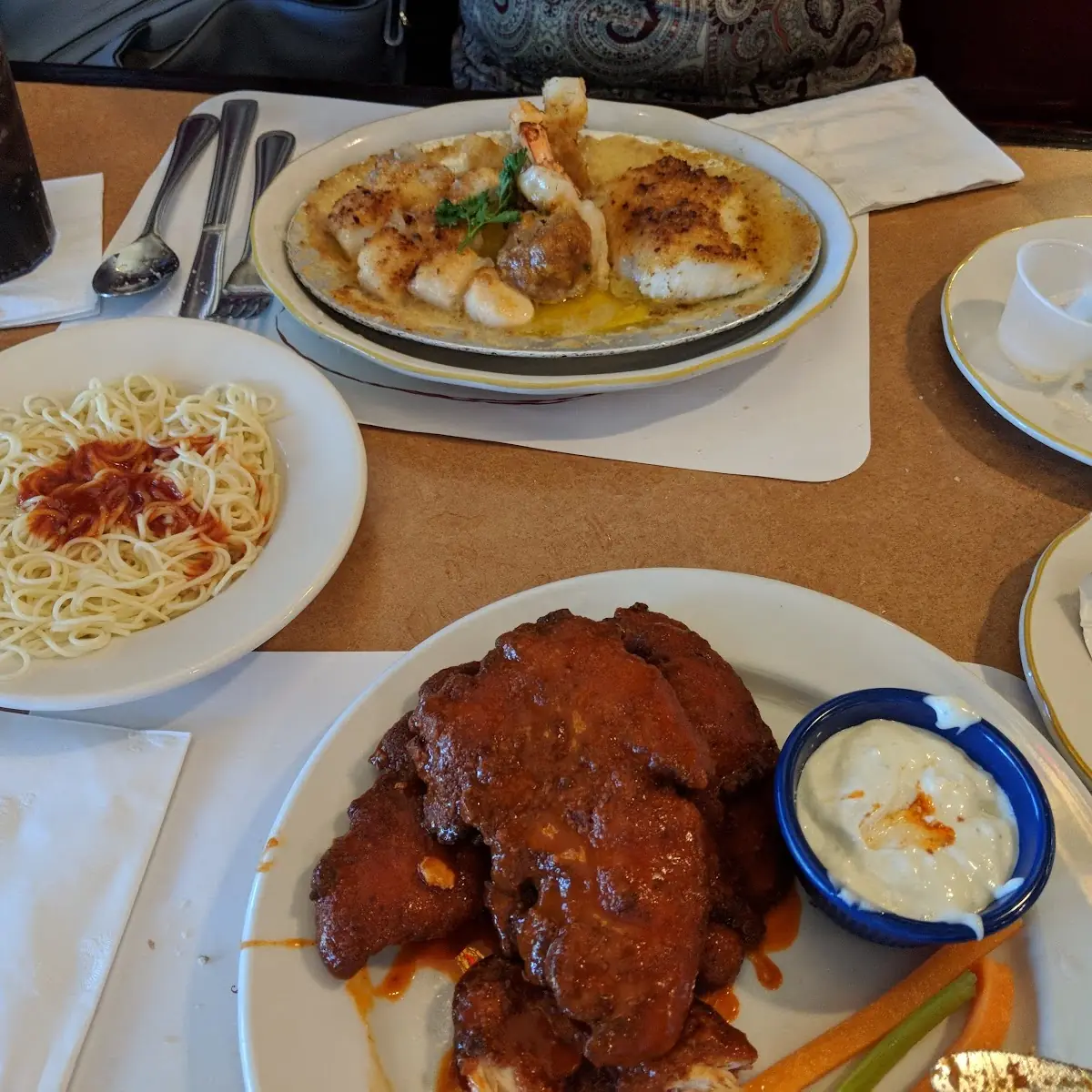 Seafood Platter and Buffolo Tenders