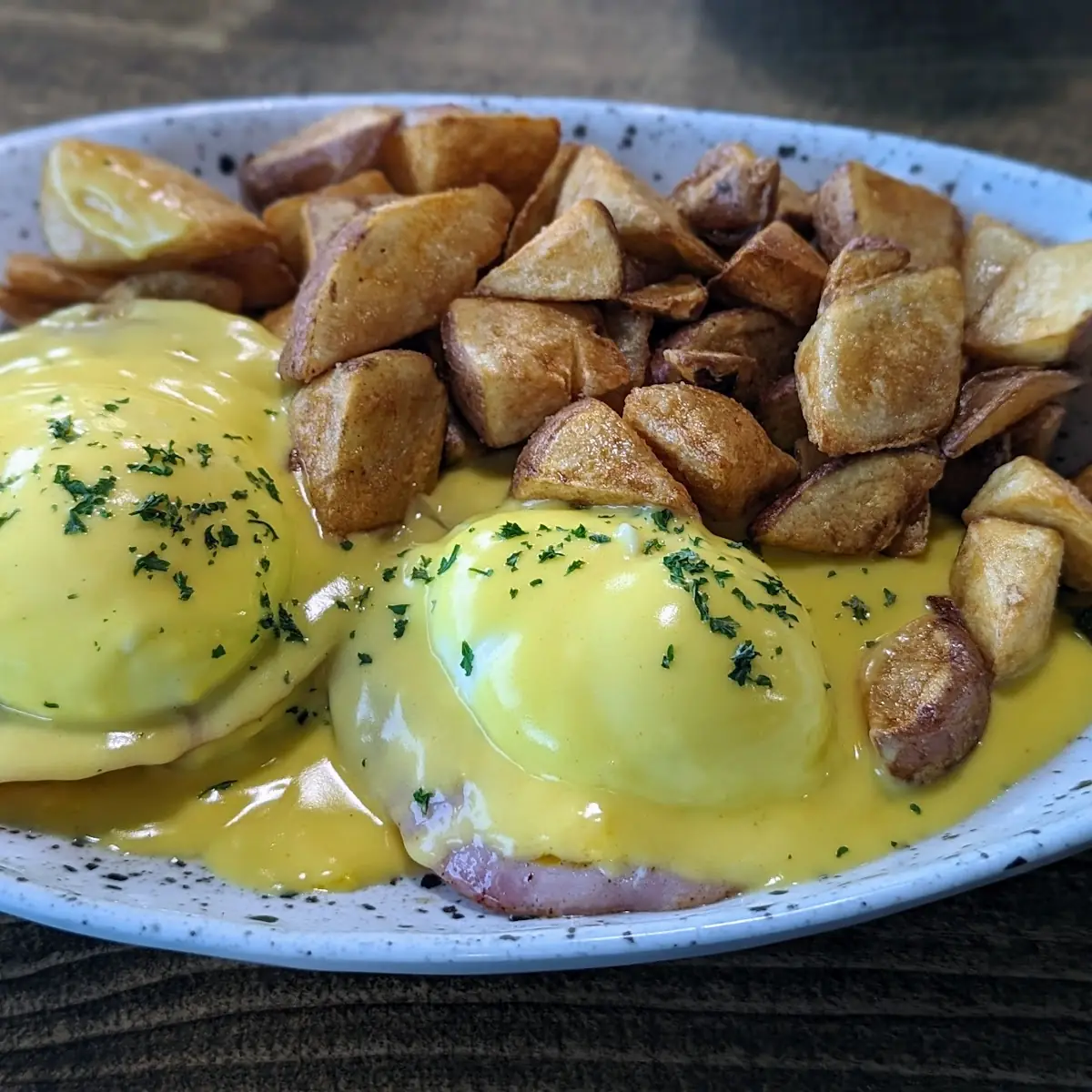 No Egg-Scape Eggs Benedict