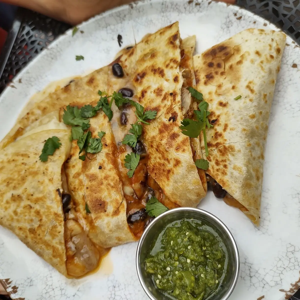 Chicken Quesadilla with Salsa Verde
