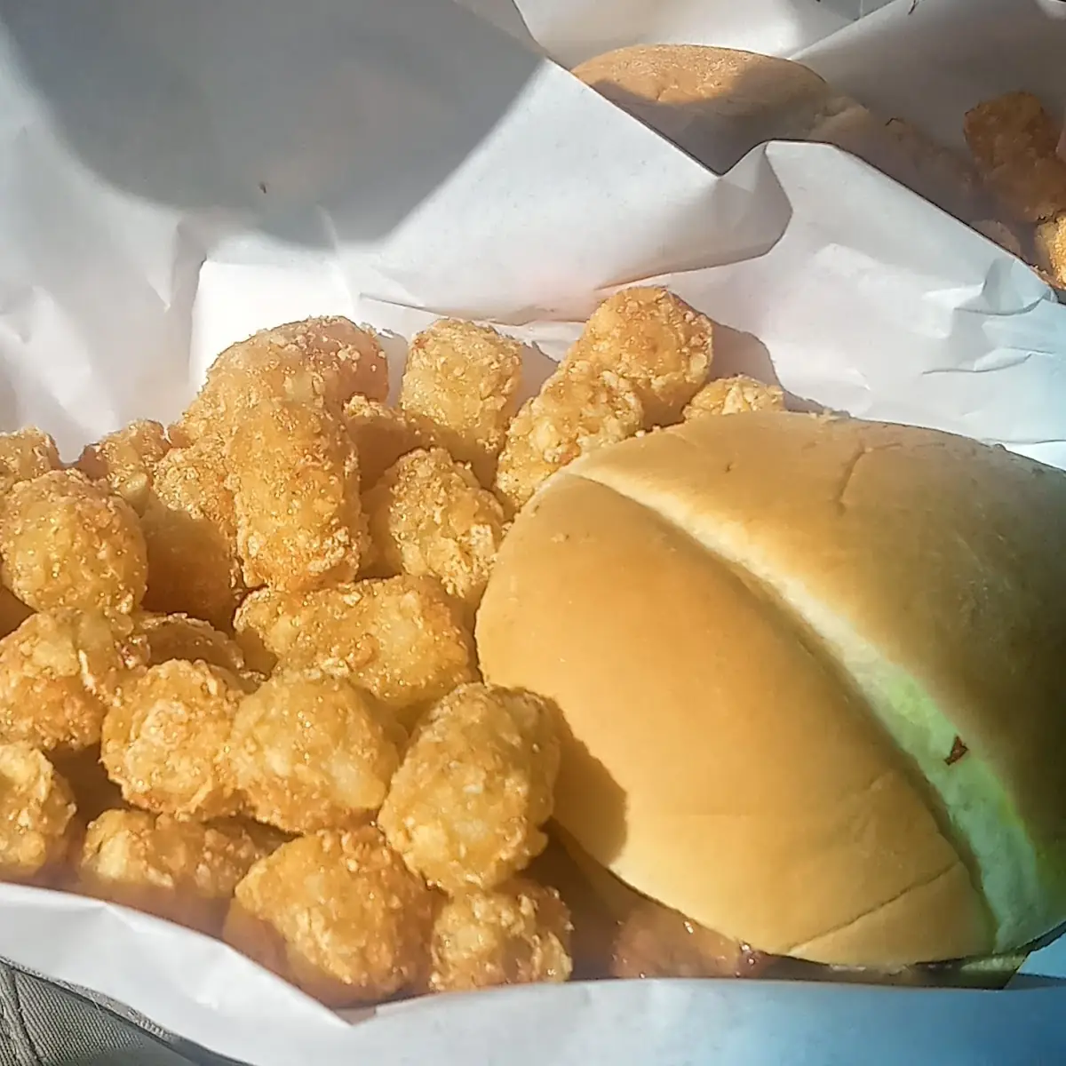 Bacon Cheeseburger Basket with Tots