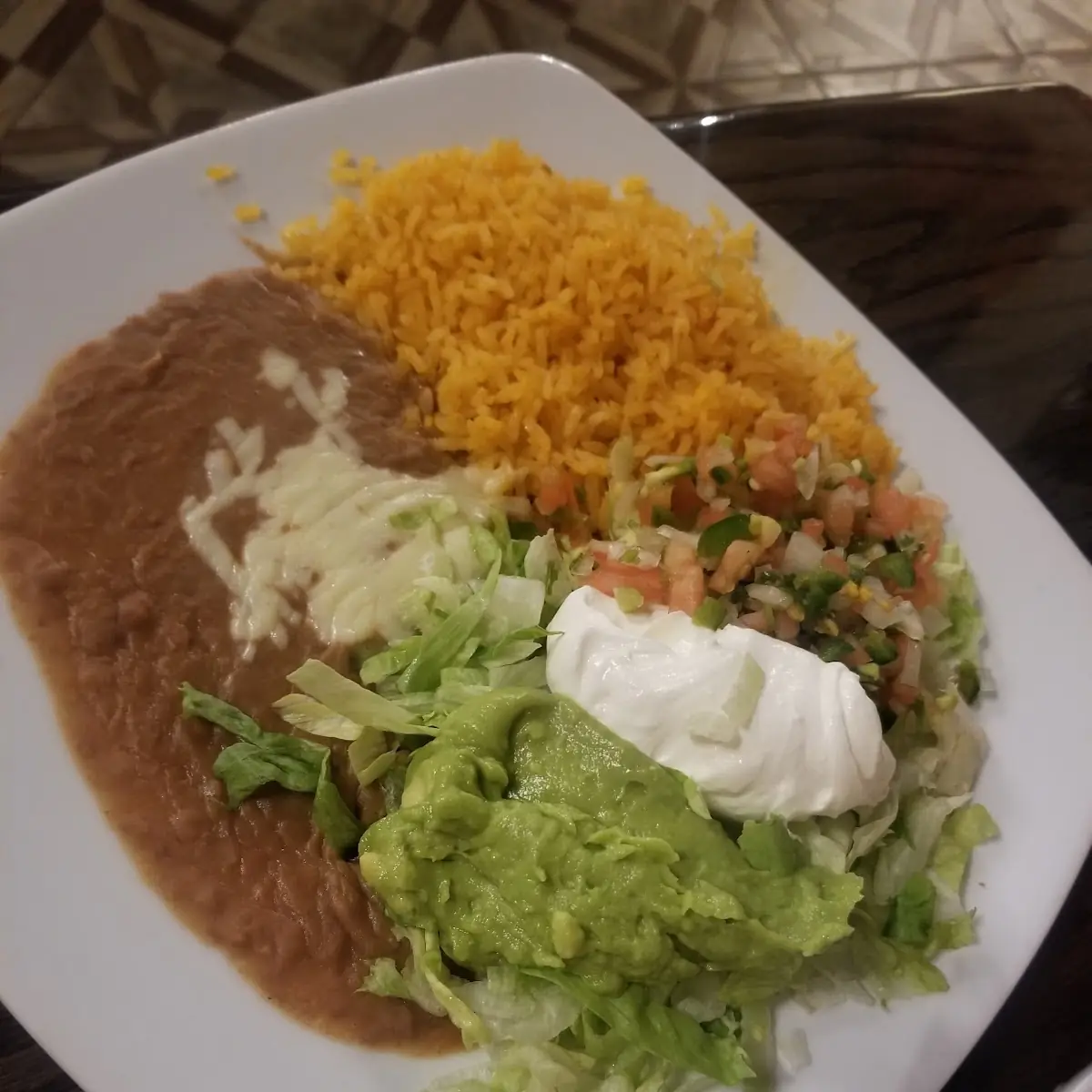 Rice Beans & Salad