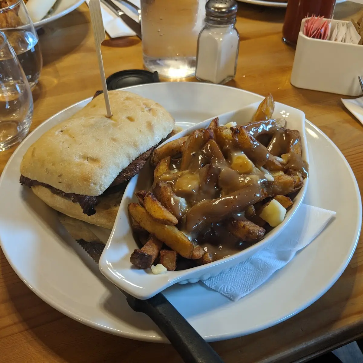 Rib Eye Steak Sandwich with Poutine