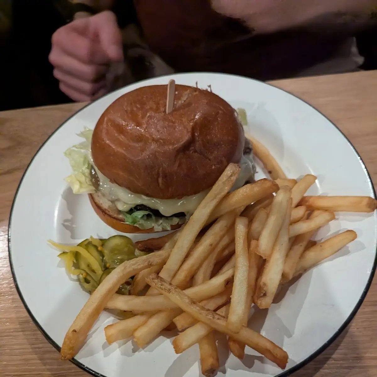 Cheese Burger and Fries