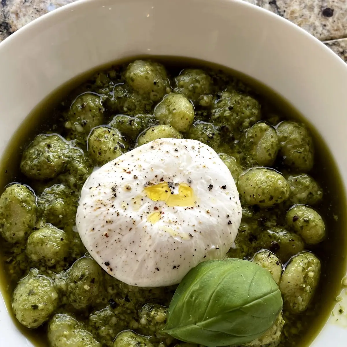 Pesto Potato Gnocchi Burrata