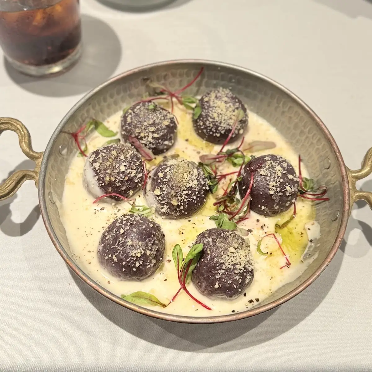 Purple Sweet Potato Stuffed Gnocchi