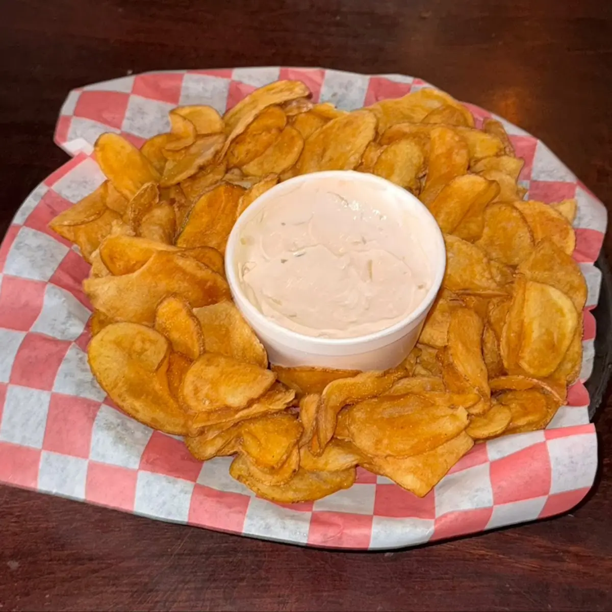 Homemade Chips and French Onion Dip