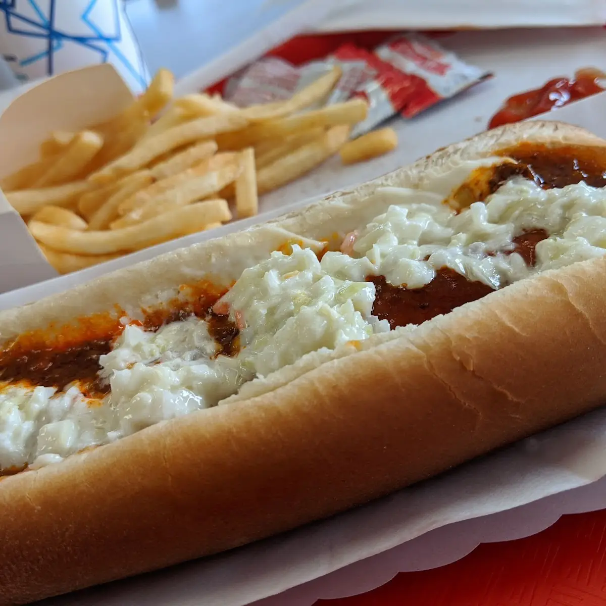 Footlong Chili Dog with Slaw