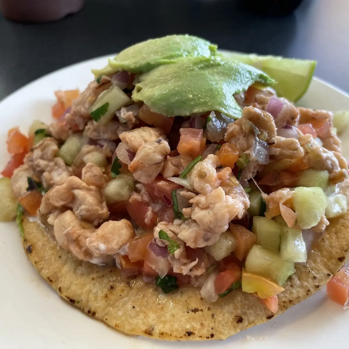 Shrimp Ceviche Tostada
