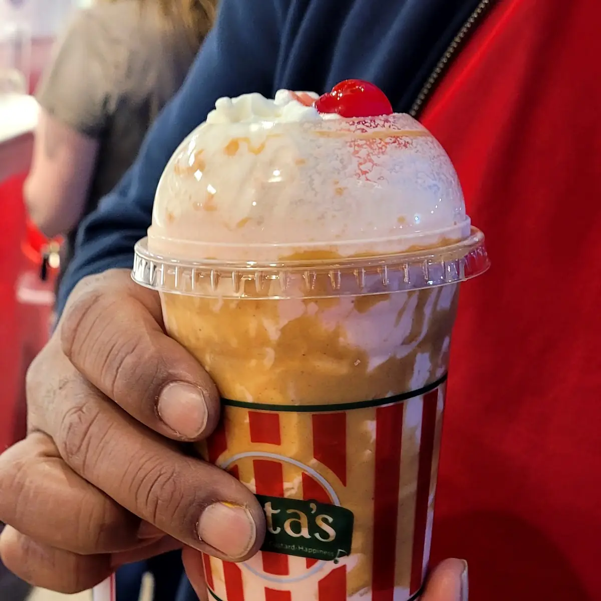 Strawberry Milkshake with Peanut Butter