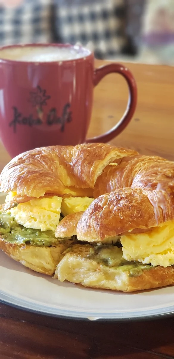 Bacon Egg Cheese w Avocado on Croissant