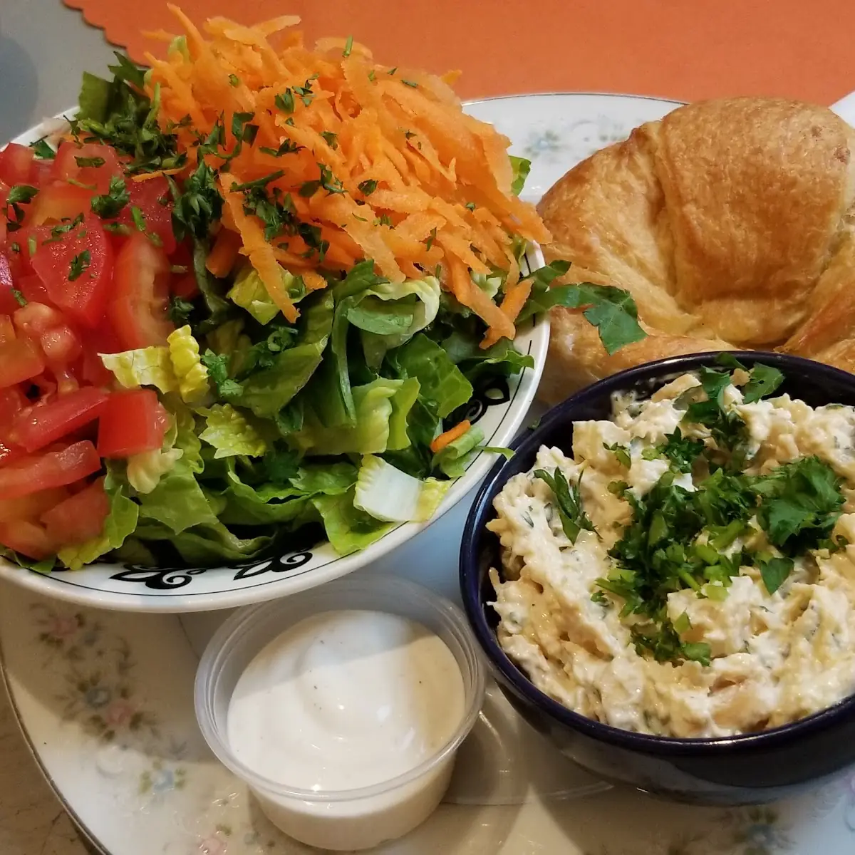 Chicken Salad with a Side Salad