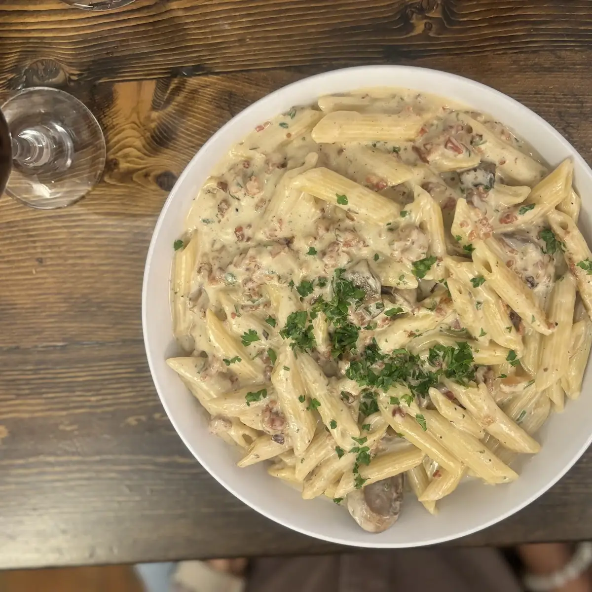 Penne Bacon Mushroom