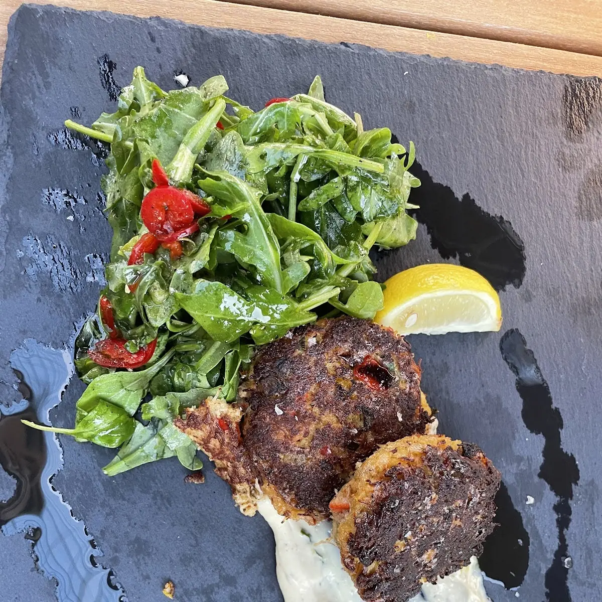 Crab Cakes with Salad