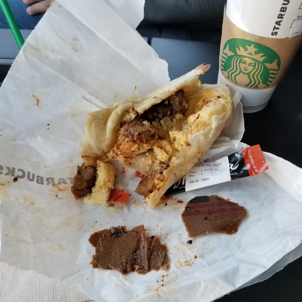 Steak Egg and Cheese Burrito with Cardboard for Some Reason