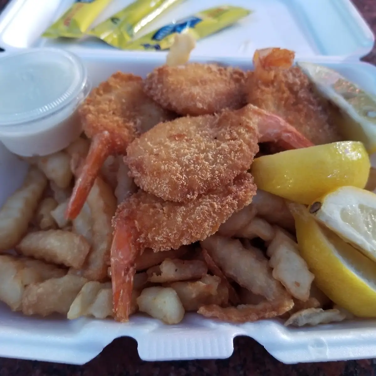 Breaded Fried Shrimp & Fries