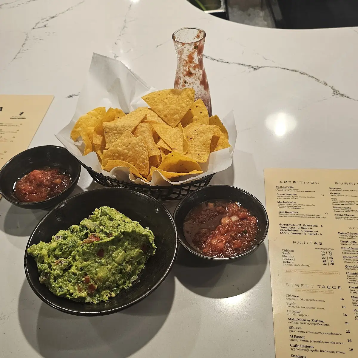 Guacamole Chips and Salsa