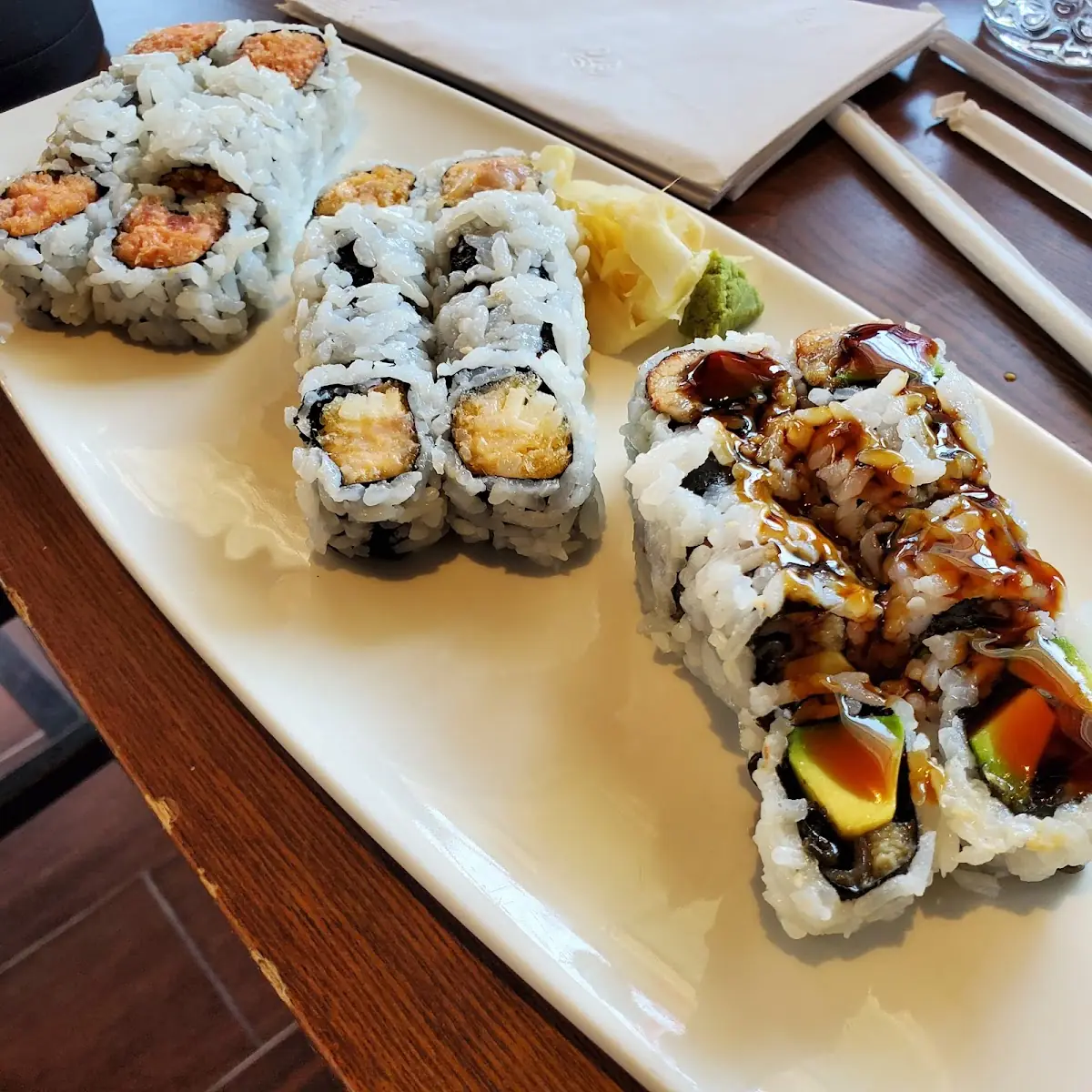 Assorted Sushi Rolls with Garnish