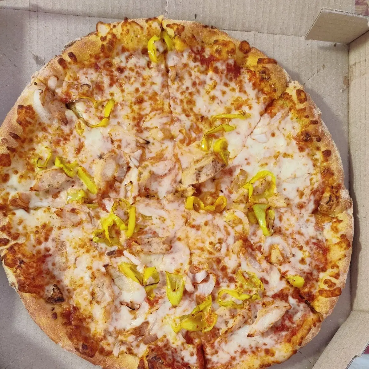 Pizza with Banana Peppers