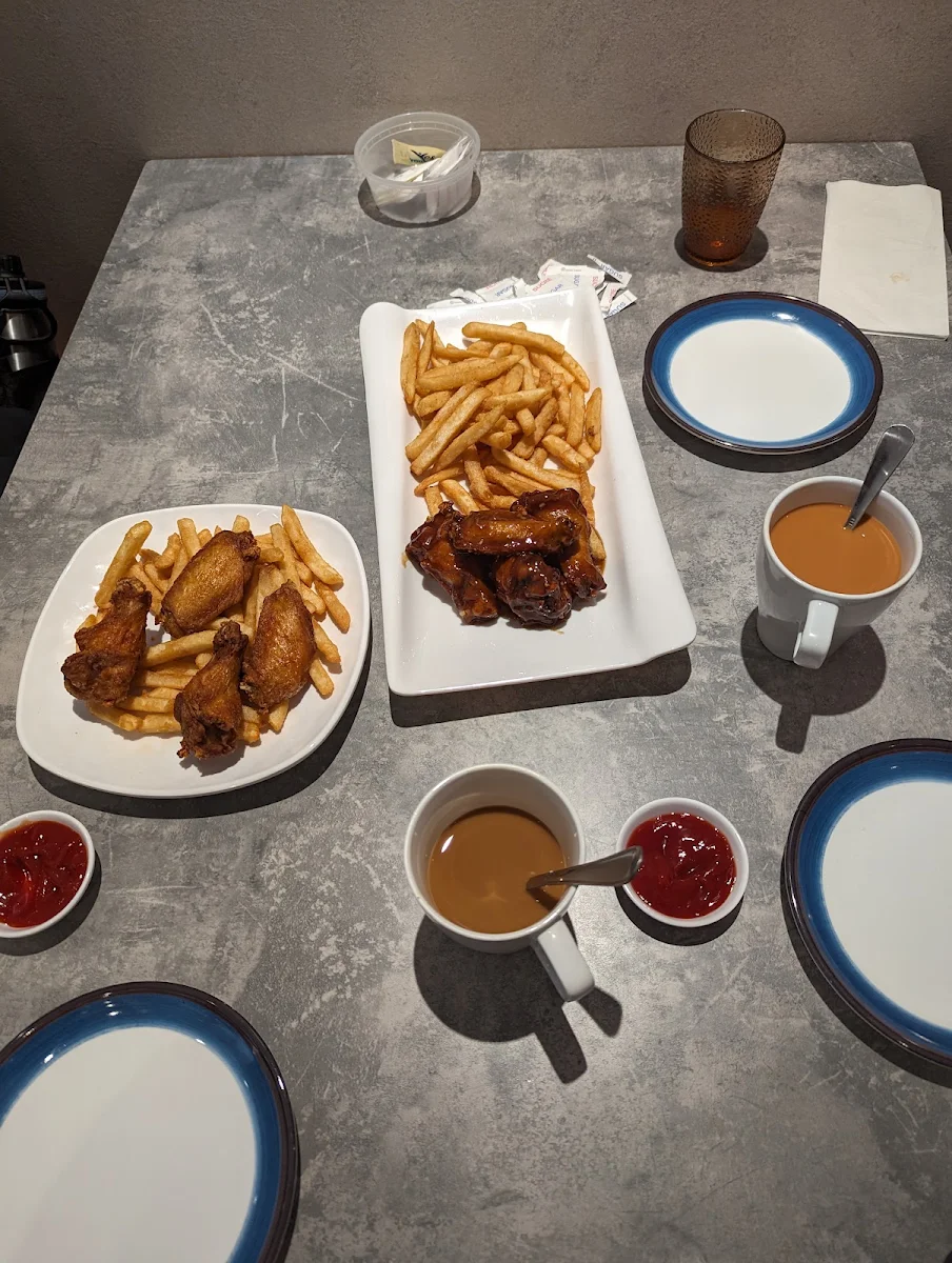 Chicken Wings with Fries, Golden Harbor Chinese Restaurant