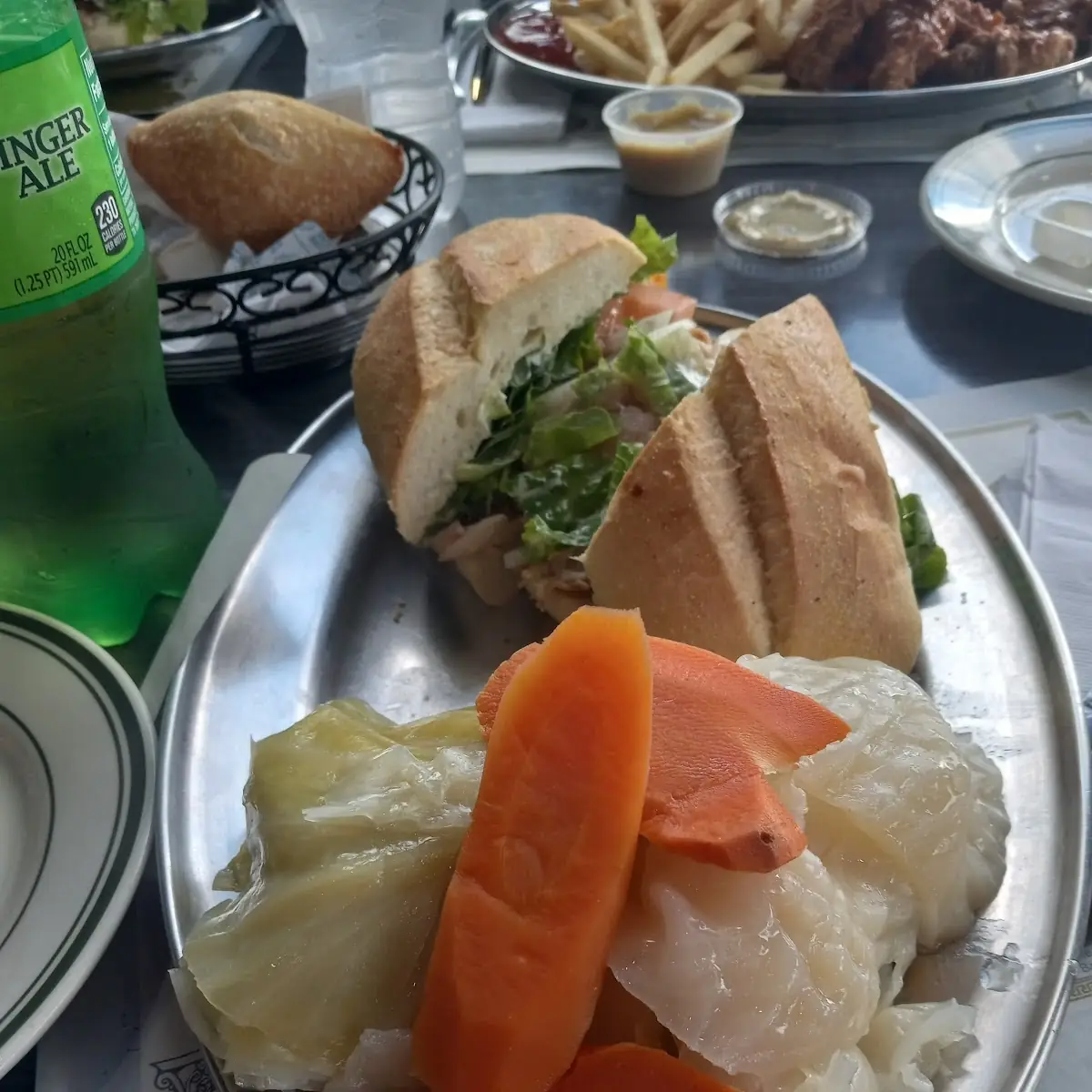 Grilled Chicken Sandwich and Mixed Vegetables