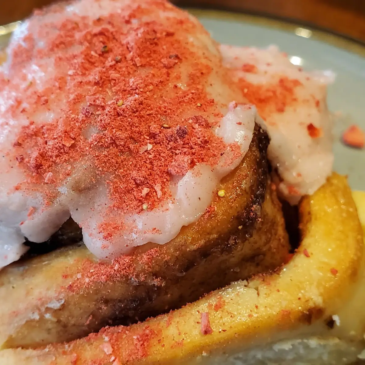 Strawberry-Horchata Cinnamon Rolls