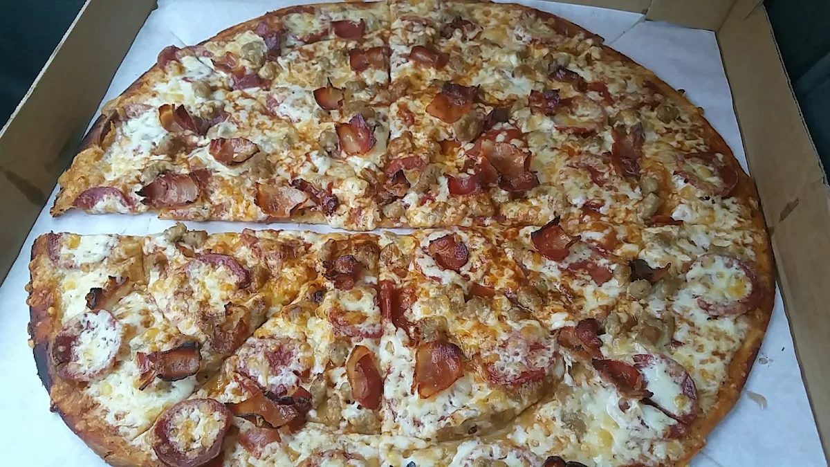 Pizza Thin Crust Pepperoni Bacon Salami