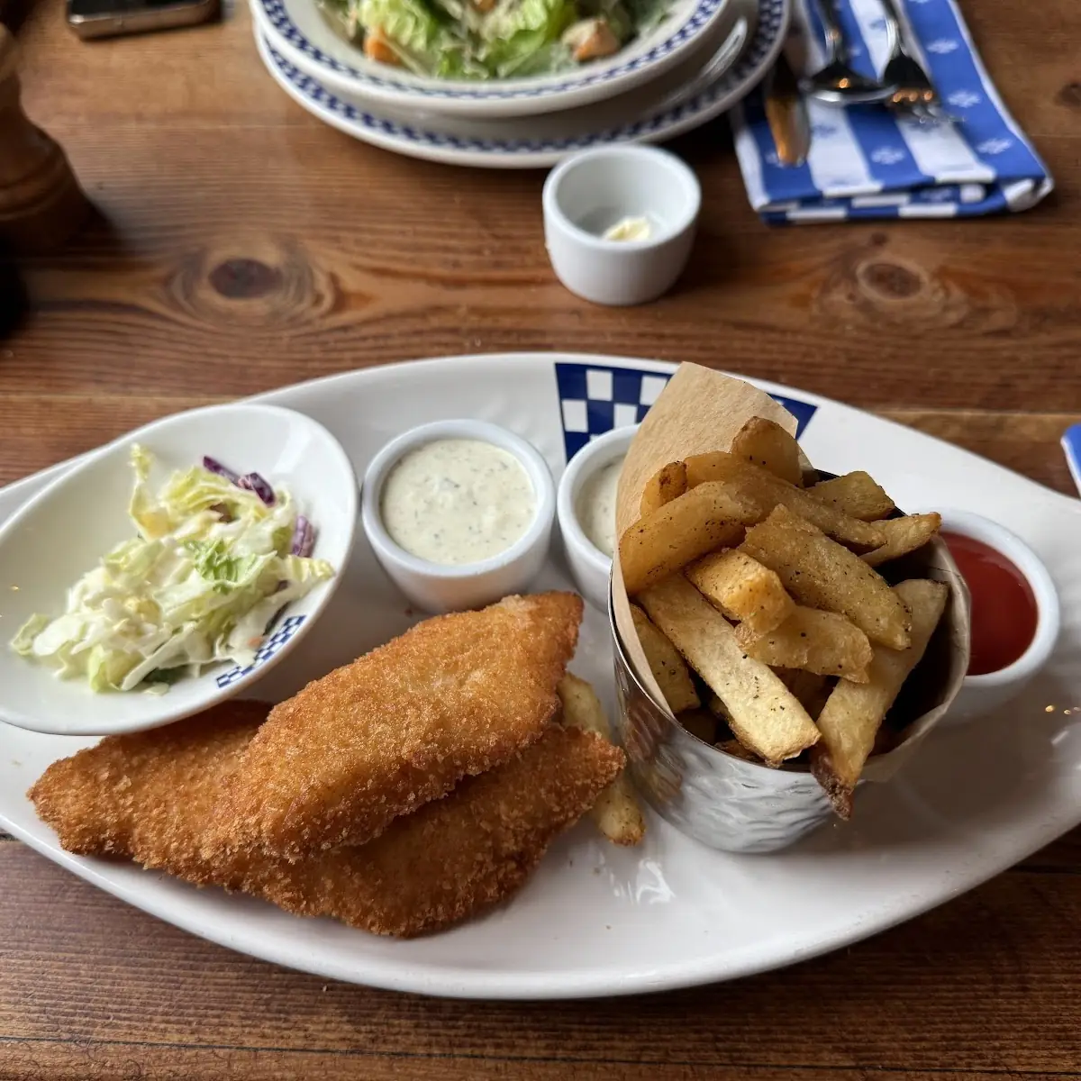 Fried Fish and Chips Plate
