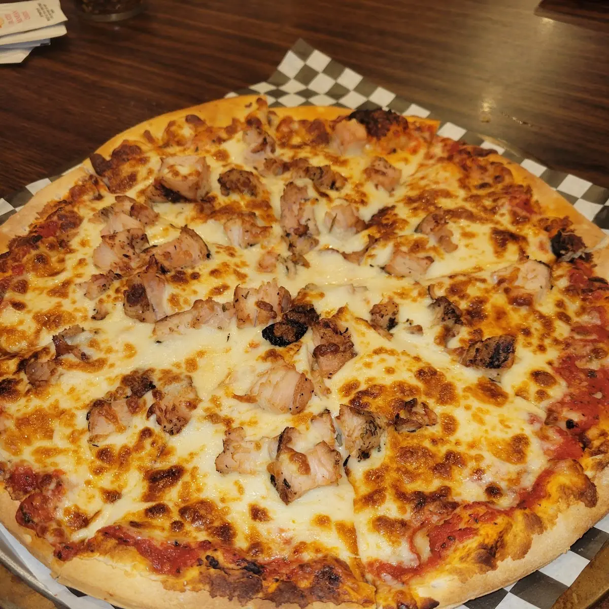 Thin Crust Chicken Pizza