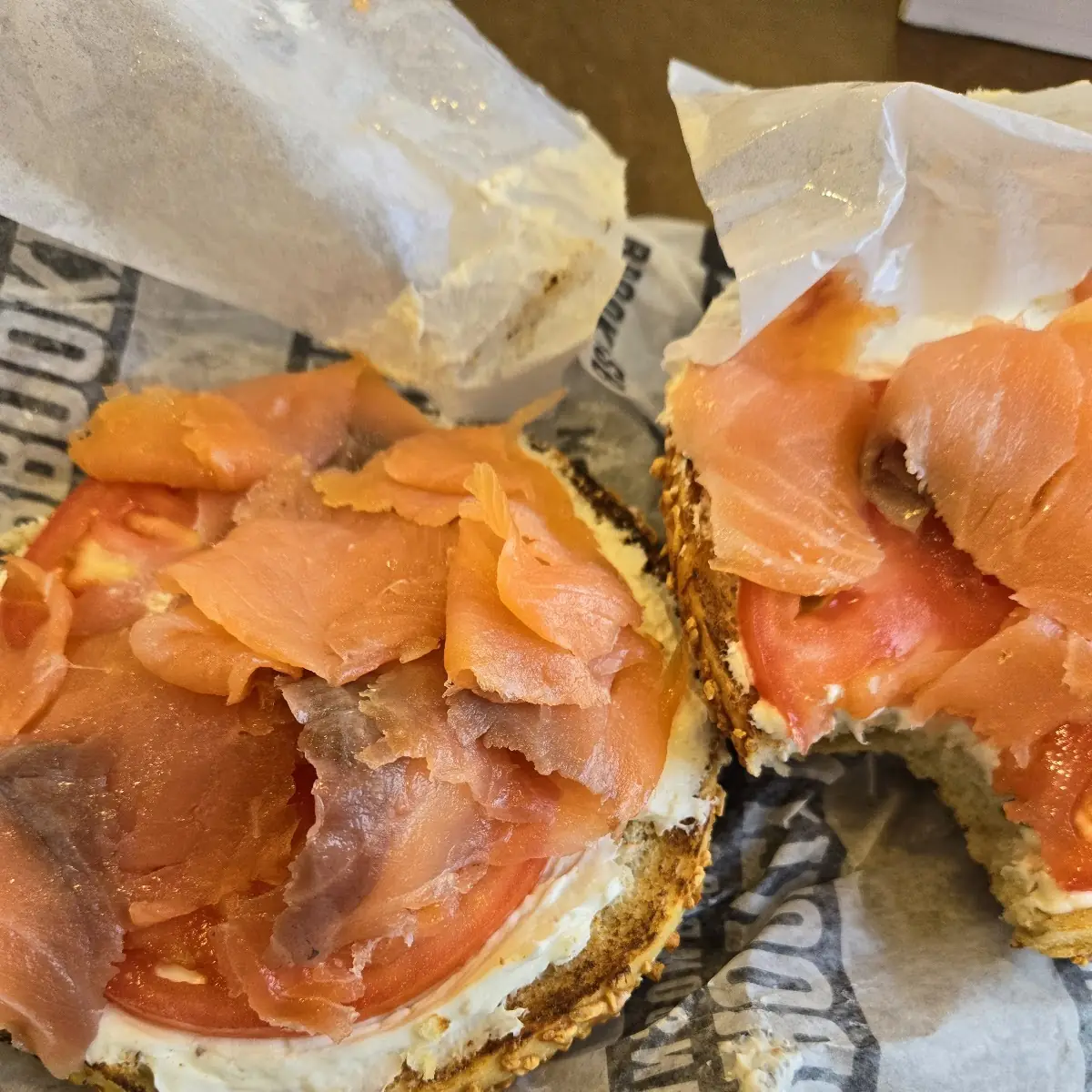 Open Face Lox Add Lettuce