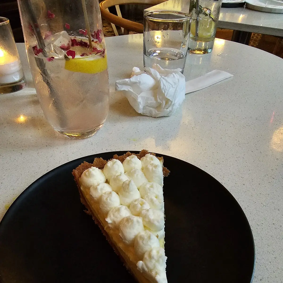 Yuzu Lime Pie with Walnut Graham Cracker Coconut Crust