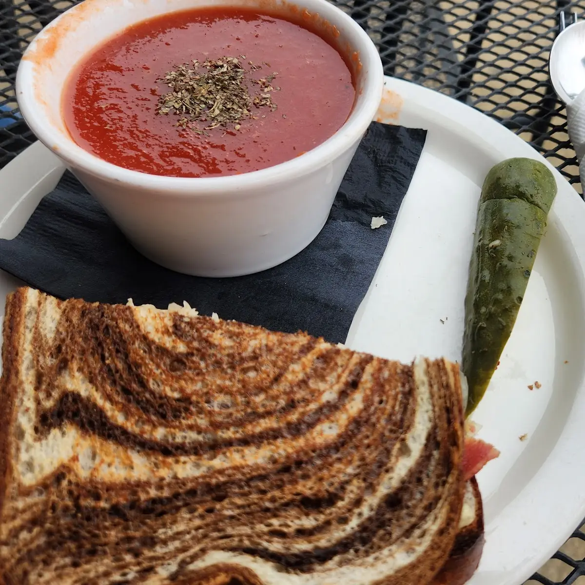 Rueben with Tomato Basil Soup