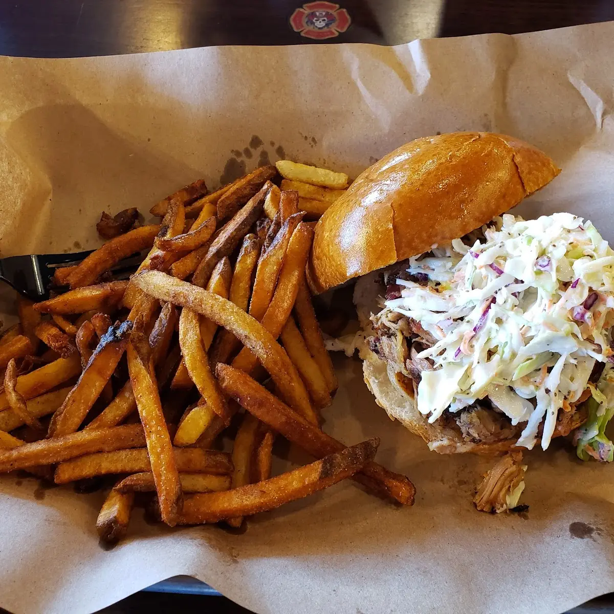 Pulled Chicken Sandwich with Fries