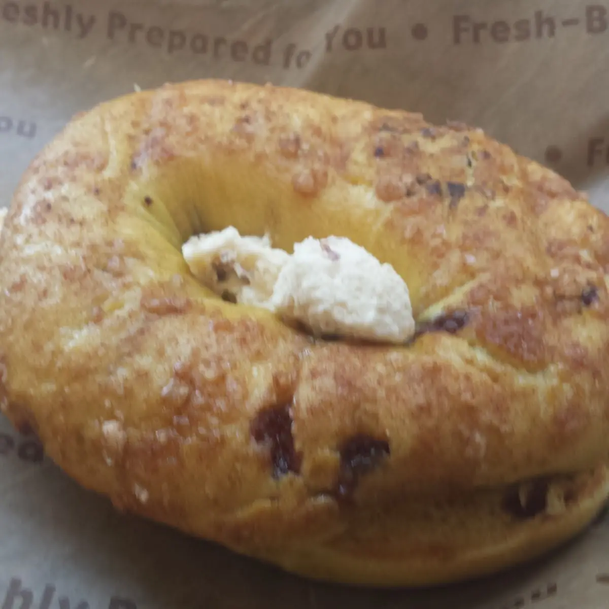 French Toast Bagel Honey Walnut Smear