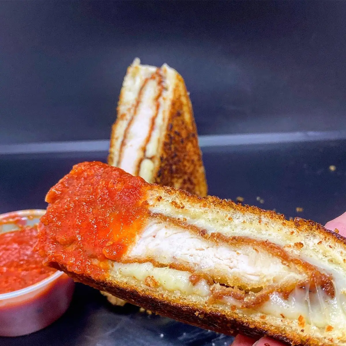 Chicken Cutlet Grilled Cheese