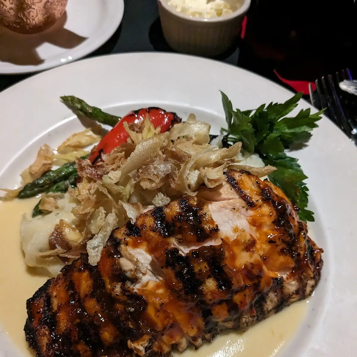 Barbecue Glazed Salmon Dinner